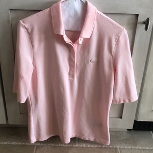 Lacoste slim fit pink polo